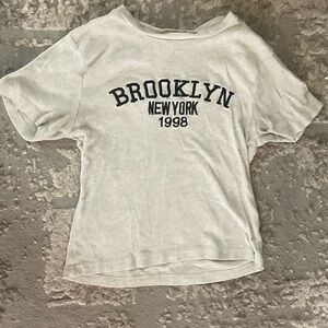 Brooklyn New York 1998 Graphic Tee — White with Black Print